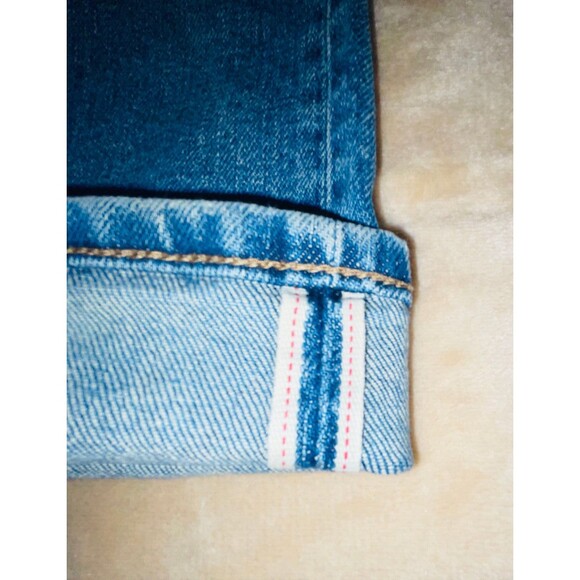 Uniqlo Jeans Mens 29x32 Fits 30x31 Redline Selvedge Whiskering Faded  Blue Denim - Picture 6 of 16